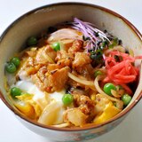 焼鳥リメイク＊鶏皮で親子丼＊